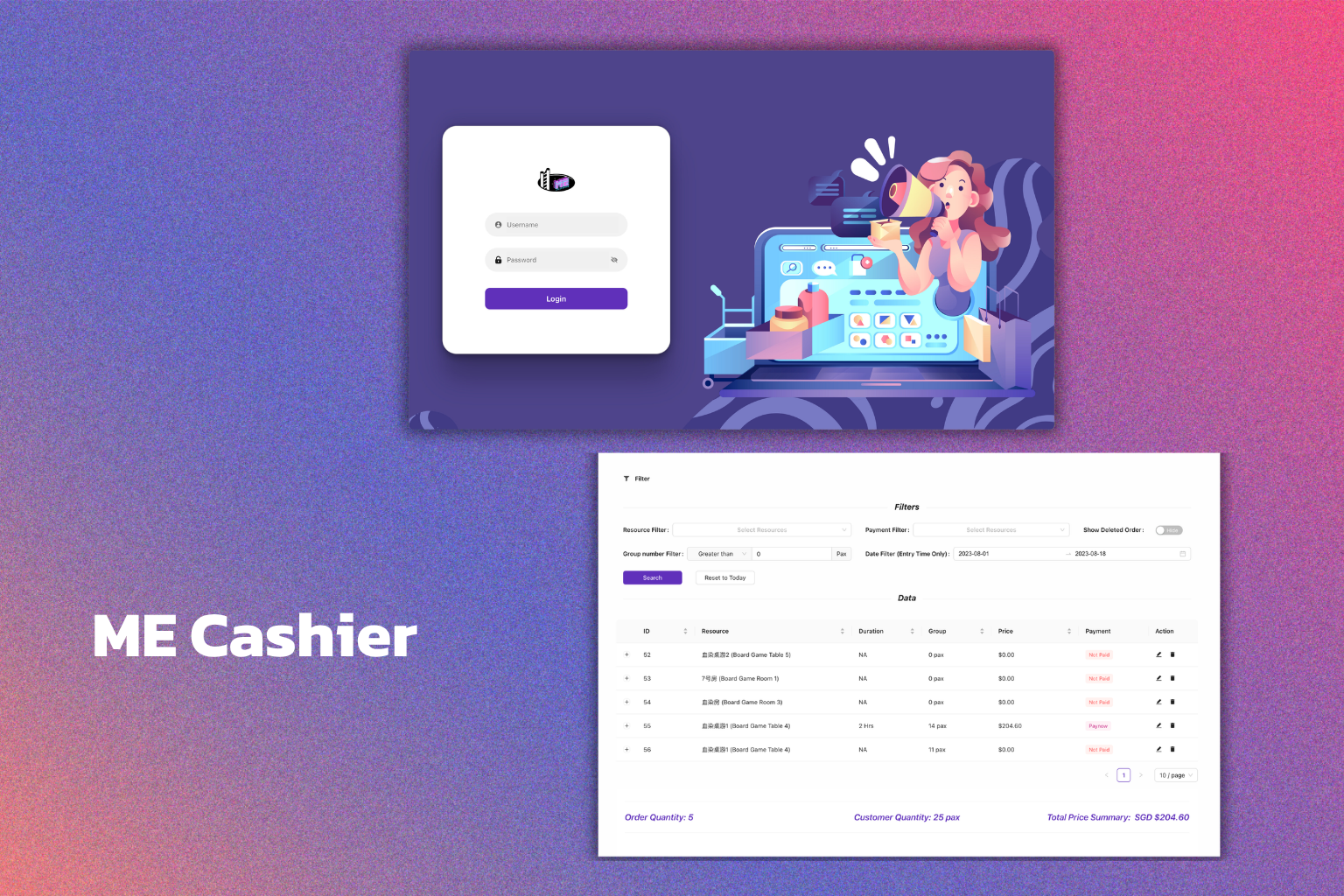 Online Cashier System